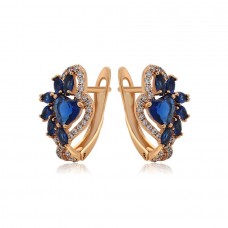 Apzeltīti , klasiski auskari ar cirkonu